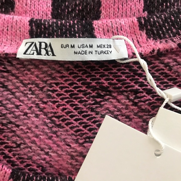 Zara JACQUARD SWEATER Pink M - Picture 5 of 9